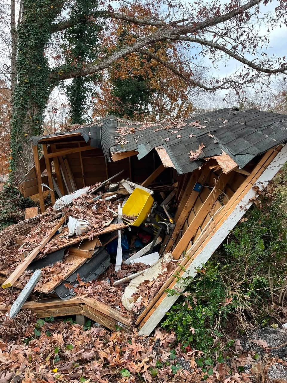 Old Storage Building Removal in Vale, NC — OLD STORAGE BUILDING — PROJECT START